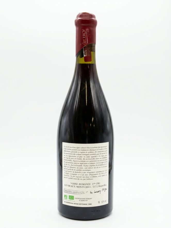 도멘 르로이 본 로마네 프리미에 크뤼 레 보 몽 2013